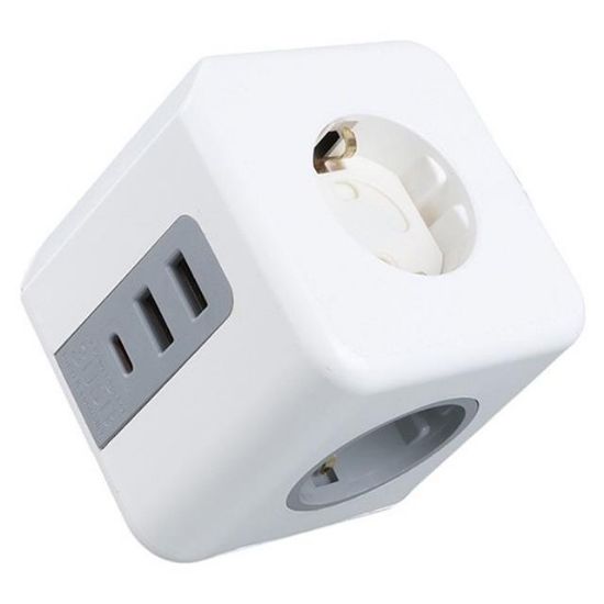 VEA VE-23089 2x USB 1x Type-C 3'lü Çocuk Ve Termal Korumalı Grup Priz resmi