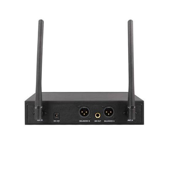 KÖNİG K-990 UHF 2X100 KANAL 2 EL MİKROFONLU KABLOSUZ TELSİZ MİKROFON resmi