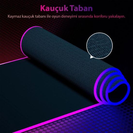 PowerMaster PM-25114 XL RGB Gaming Mouse Pad 14 Modlu resmi