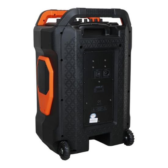 Shile SL-10 120 Watt Taşınabilir Seyyar Amfi Hoparlör Kablosuz 1 EL + 1 Yaka Mikrofonlu Kumandalı USB+SD+BT resmi