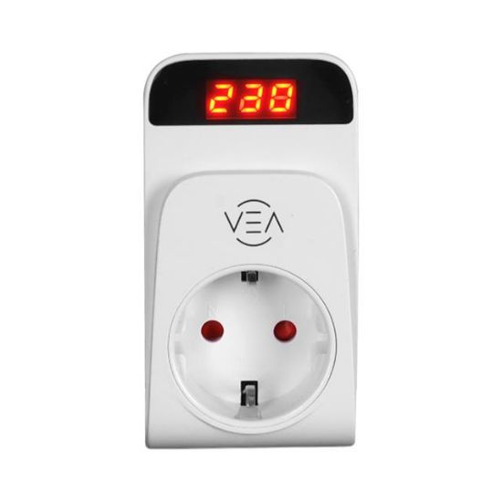 VEA VE-25530 15A 3520W TEKLİ DİJİTAL GÖSTERGELİ AKIM KORUMALI PRİZ AŞIRI YÜKSEK GERİLİM resmi