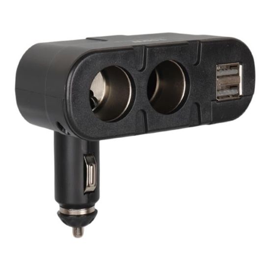 Olesson 1652 12-24V Çift USB Girişli 100W 2'li Araç Çakmak Çoklayıcı resmi