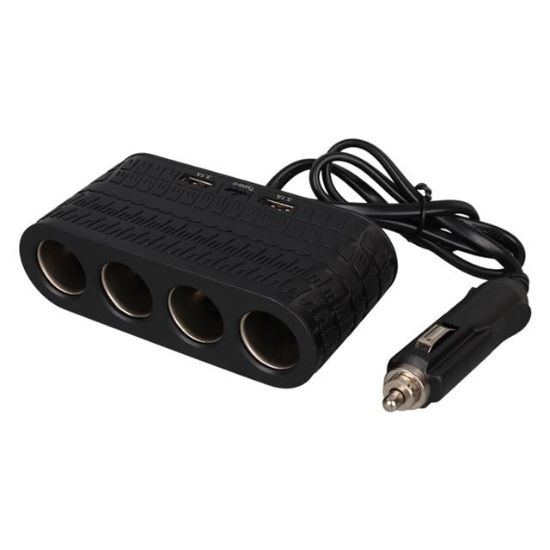 Olesson 1654 12-24V Çift USB - TYPE-C 120W 80cm Kablolu 4'LÜ Araç Çakmak Çoklayıcı resmi