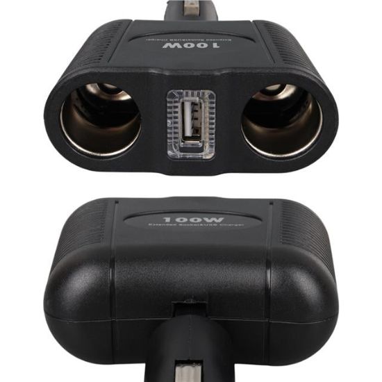 Olesson 1646 12-24V Tek USB Girişli 100W Çiftli Araç Çakmak Çoklayıcı resmi