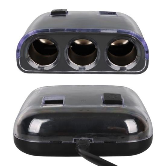 Olesson 1505 12-24V Çift USB Girişli 120W 80cm Kablolu 3'LÜ Araç Çakmak Çoklayıcı resmi