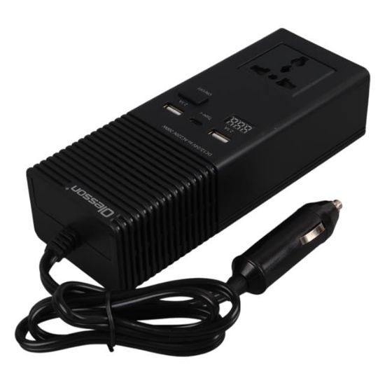Olesson 1665 DC 12-24V 200W Oto Araç Power İnverter Ek Çakmak Girişi - TYPE-C - Çift USB - 220V Üniversal Priz resmi
