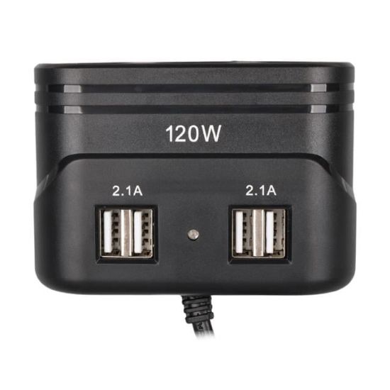 Olesson 1678 12-24V 4 USB Girişli 120W 80cm Kablolu 3'lü Araç Çakmak Çoklayıcı resmi