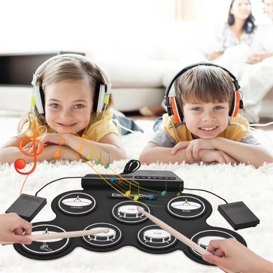 MagicVoice G3002 Elektronik Bateri Roll UP Davul Matı Kiti 7 Ped  resmi