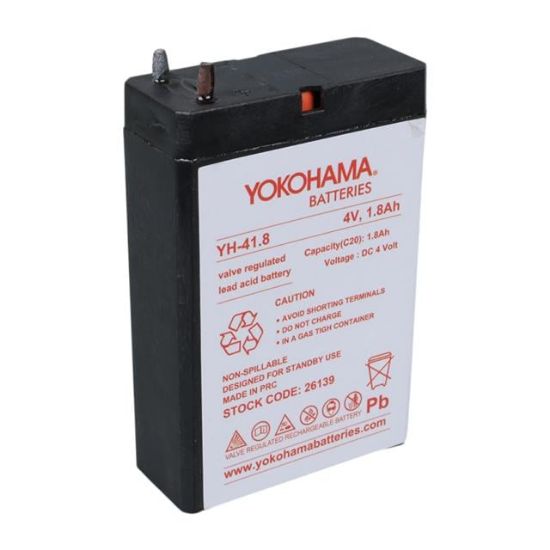 YOKOHAMA YH-41.8 4 VOLT - 1.8 AMPER KURU AKÜ (50 X 76 X 22 MM) resmi