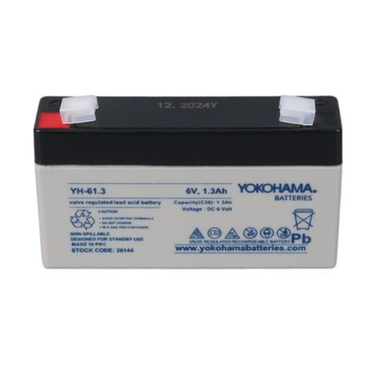 YOKOHAMA YH-61.3 6 VOLT - 1.3 AMPER AKÜ (98 X 25 X 52 MM) resmi