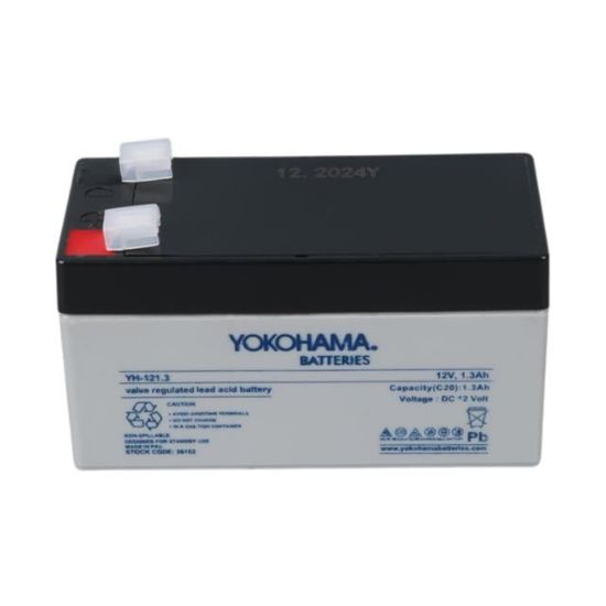 YOKOHAMA YH-121.3 12 VOLT - 1.3 AMPER AKÜ (97 X 43 X 52 MM) resmi