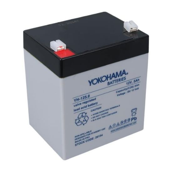 YOKOHAMA YH-125.0 12 VOLT - 5 AMPER AKÜ (90 X 70 X 101 MM) resmi