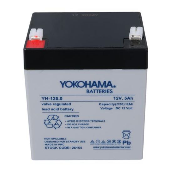 YOKOHAMA YH-125.0 12 VOLT - 5 AMPER AKÜ (90 X 70 X 101 MM) resmi