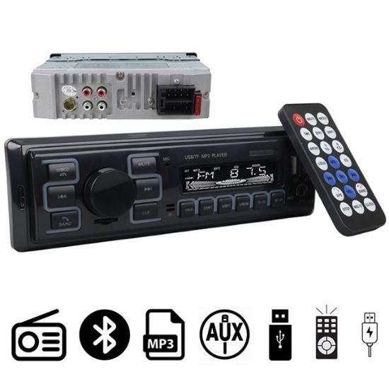 CARSTAR CS-970 ÇİFT USB/SD/FM/AUX/BLUETOOTH KUMANDALI OTO TEYP 4X60 WATT resmi