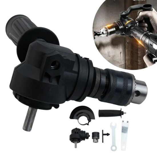 PowerMaster PM-26256 Mandrenli 90 Derece Açılı Universal Matkap Başlık Seti Adaptörü resmi