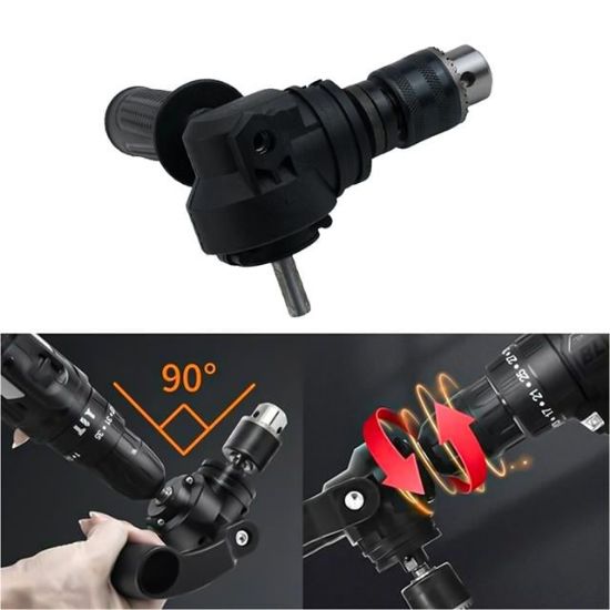 PowerMaster PM-26256 Mandrenli 90 Derece Açılı Universal Matkap Başlık Seti Adaptörü resmi