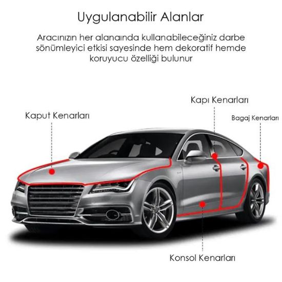 PowerMaster PM-26300 Araç İçi Dışı U Tipi Geçmeli 4 Metre Koruyucu Dekoratif Esnek Çıta resmi