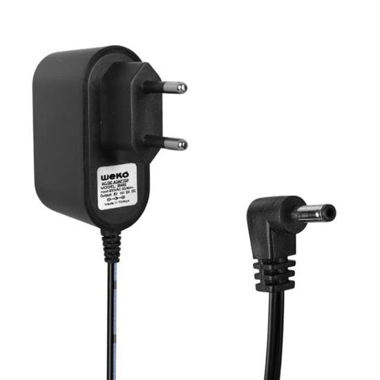 WEKO 5 VOLT - 2 AMPER 3.5*1.35 UÇLU PLASTİK KASA PRİZ TİPİ ADAPTÖR resmi
