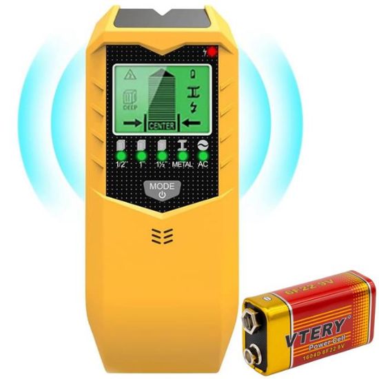Powermaster PM-26593 Profesyonel 5in1 Lcd Ekranlı Çok Fonksiyonlu Saplama Bulucu Duvar Dedektörü resmi