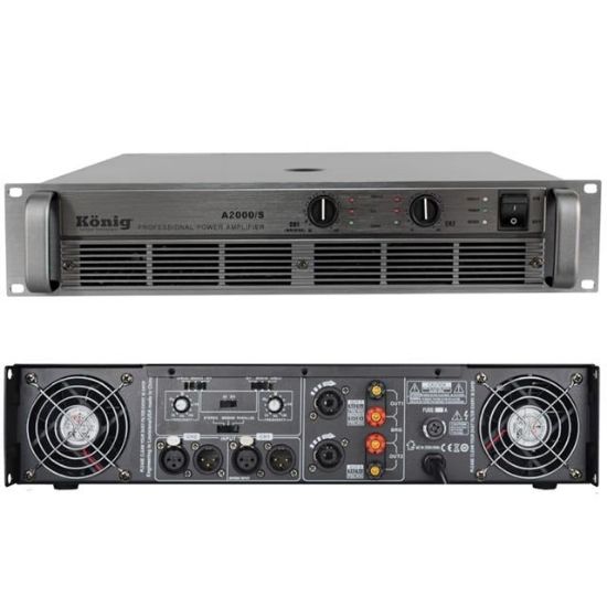 KÖNİG A-2000/S 4 OHM 2X980 WATT 2 KANAL POWER AMPLIFIER resmi
