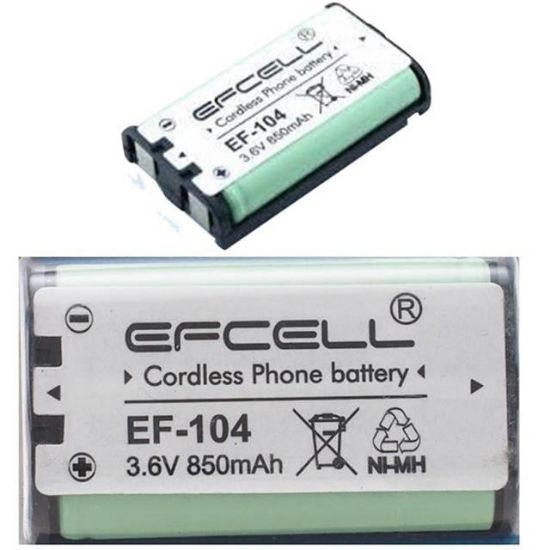 EFCELL EF-104 3.6 VOLT 830 MAH PANASONIC PİL * CFL MP104(HHR-P104) resmi