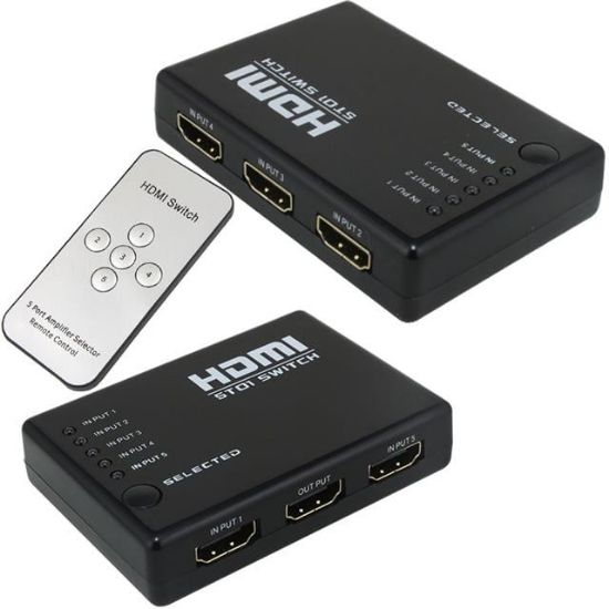 POWERMASTER PM-8342 5 GİRİŞ 1 ÇIKIŞ HDMI SWITCHER TOPLAYICI KUMANDALI ADAPTÖRSÜZ resmi