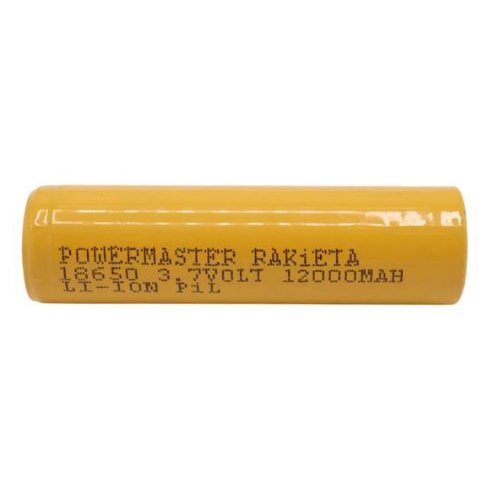 POWERMASTER RAKİETA 18650 3.7 VOLT 12000 MAH LI-ION PİL TEKLİ resmi