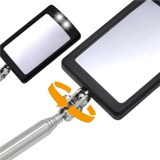 POWERMASTER PM-26176 TELESKOPİK UZAYAN KATLANIR IŞIKLI AYNA (90CM UZAMA BOYU) resmi