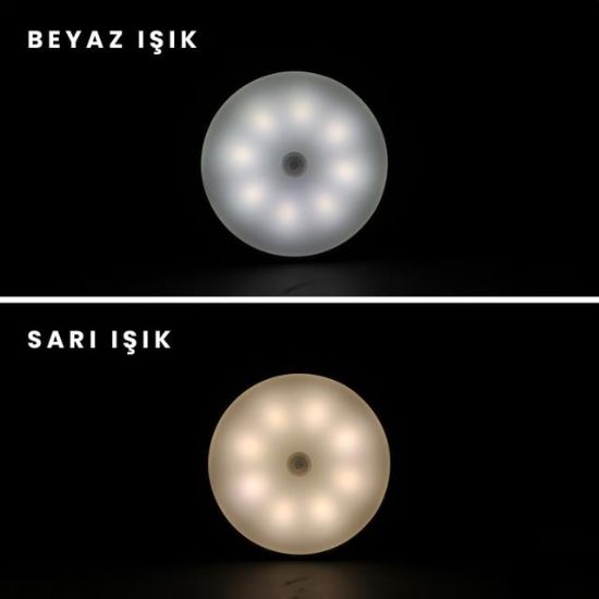 POWERMASTER YT-M415 HAREKET SENSÖRLÜ MIKNATISLI YAPIŞKANLI İKİLİ DOLAP İÇİ AYDINLATMA IŞIĞI resmi