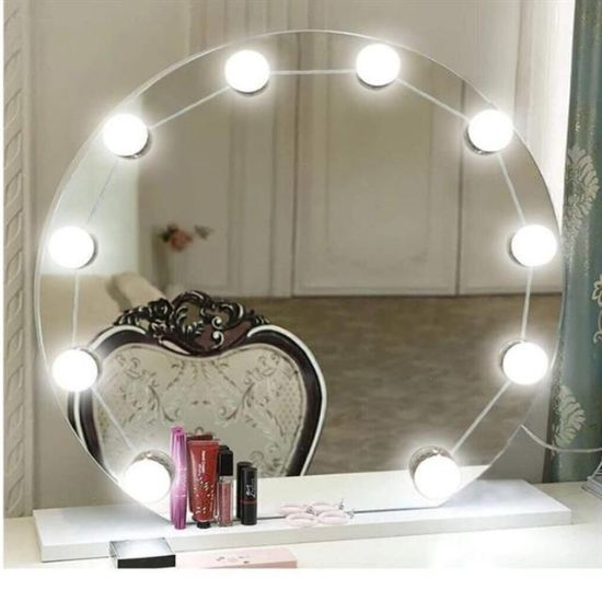 POWERMASTER PM-7316 10LU LED AMPULLÜ USB MAKYAJ AYNASI IŞIĞI resmi