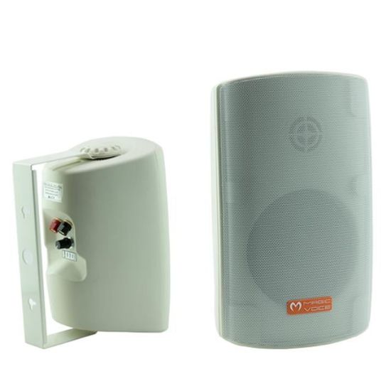MAGICVOICE MV-38 11 CM 50 WATT 2Lİ TAKIM BEYAZ TRAFOLU SÜTUN HOPARLÖR resmi