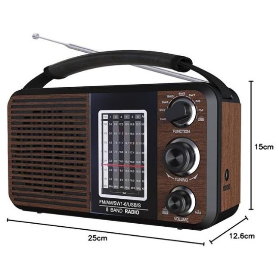 MAGİCVOİCE USR11 PORTATİF RADYO FM-USB-SD/MMC-AUX (88-108 FM FREKANS ARALIĞI) resmi