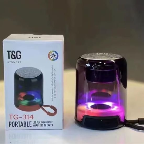 T&G TG314 USB/SD/FM/Bluetooth Destekli Taşınabilir RGB Işıklı Wireless Hoparlör resmi