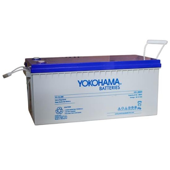 Yokohama YH-27019 12V 200Ah Tam Bakımsız Deep Cycle Jel Akü (532x240x221mm) resmi