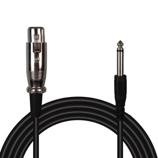 FULLY G-526V 6.3MM MONO ERKEK CANON DİŞİ 4 METRE  MİKROFON ARA KABLOSU resmi