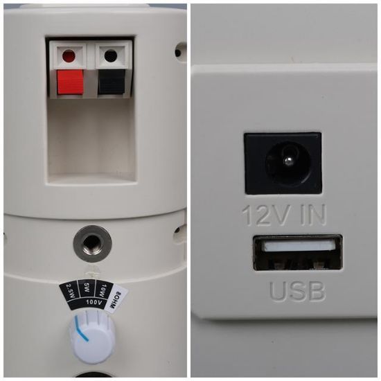 MagicVoice MV-16 7.5 CM 30 Watt Komütatörlü Hat Trafolu Beyaz Sütun Hoparlör (2'li Takım) resmi