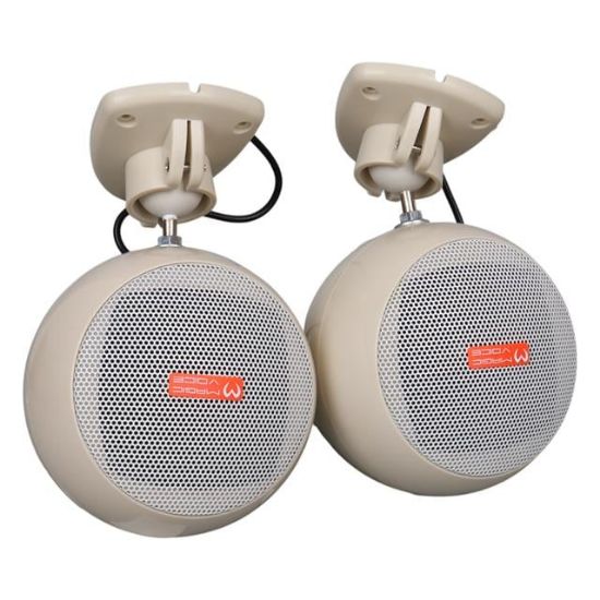MagicVoice MV-12 7.5 CM 20 Watt Komütatörlü Hat Trafolu Krem Beyazı Sütun Sarkık Hoparlör (2'li Takım) resmi