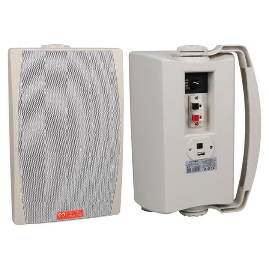 MagicVoice MV-03 16 CM 60 Watt Komütatörlü Hat Trafolu Beyaz Sütun Hoparlör (2'li Takım) resmi