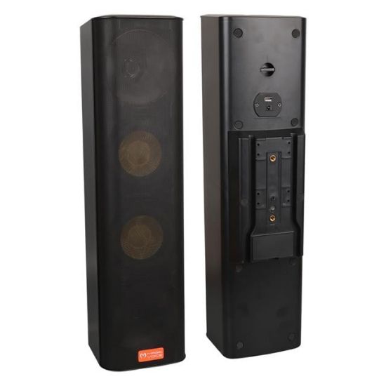 MagicVoice MV-28 2x13 CM 40 Watt Komütatörlü Hat Trafolu Siyah Dikey Sütun Hoparlör (Tekli Paket) resmi