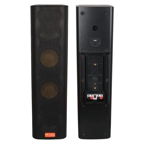 MagicVoice MV-28 2x13 CM 40 Watt Komütatörlü Hat Trafolu Siyah Dikey Sütun Hoparlör (Tekli Paket) resmi