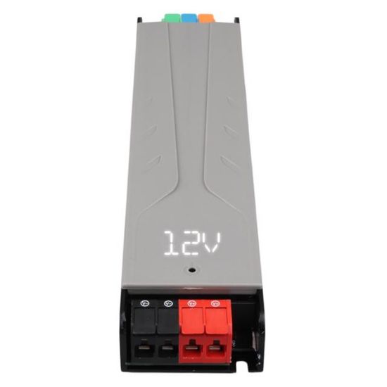 PowerMaster PM-26840 12 Volt 15 Amper 180 Watt Slim Metal Kasa Adaptör Voltaj Göstergeli 218x51x27mm resmi