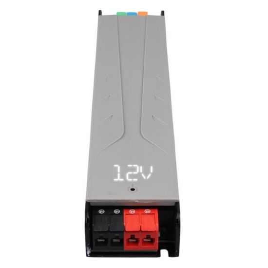 PowerMaster PM-26841 12 Volt 20 Amper 240 Watt Slim Metal Kasa Adaptör Voltaj Göstergeli 238x51x30mm resmi