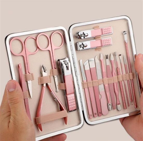 Sunup SN-27097 Paslanmaz Çelik 18in1 Profesyonel Manikür Tırnak Bakım Seti                           resmi