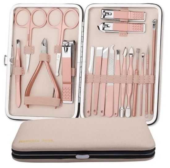 Sunup SN-27097 Paslanmaz Çelik 18in1 Profesyonel Manikür Tırnak Bakım Seti                           resmi