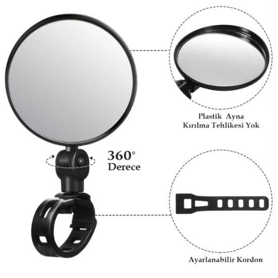 Sunup SN-27123 Elektrikli Scooter Bisiklet Dikiz Aynası resmi