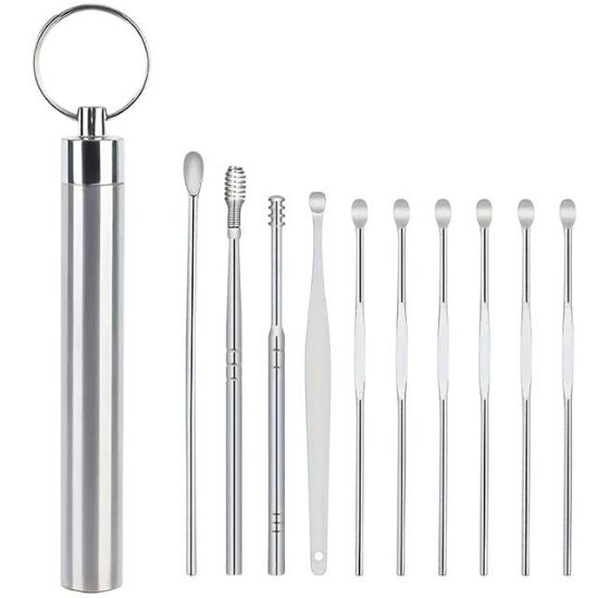 Sunup SN-27132 Paslanmaz Çelik 10'lu Kulak Temizleme Seti resmi
