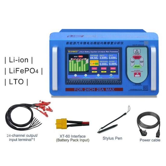 Sunkko D2524 Elektrikli Araç Lityum Batarya Akü Modülü Dengeleyici - Test Cihazı Analizörü resmi
