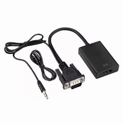 X-Level XCC7804 Ses Girişli VGA TO HDMI Dönüştürücü (45 CM AUX Kablo 15 CM VGA Kablo) resmi