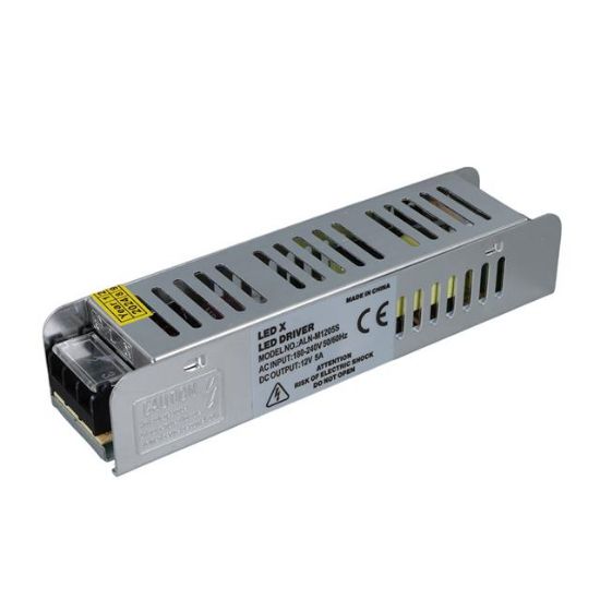 Ledx ALN-M1205S 12 Volt 5 Amper Slim Metal Kasa Adaptör 160x40x35mm resmi