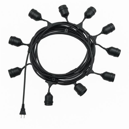 Ledx KB00002 10'lu E27 Duy Sıralı 10 Metre Lamba Kablosu (10 Adet Duy İçerir) resmi